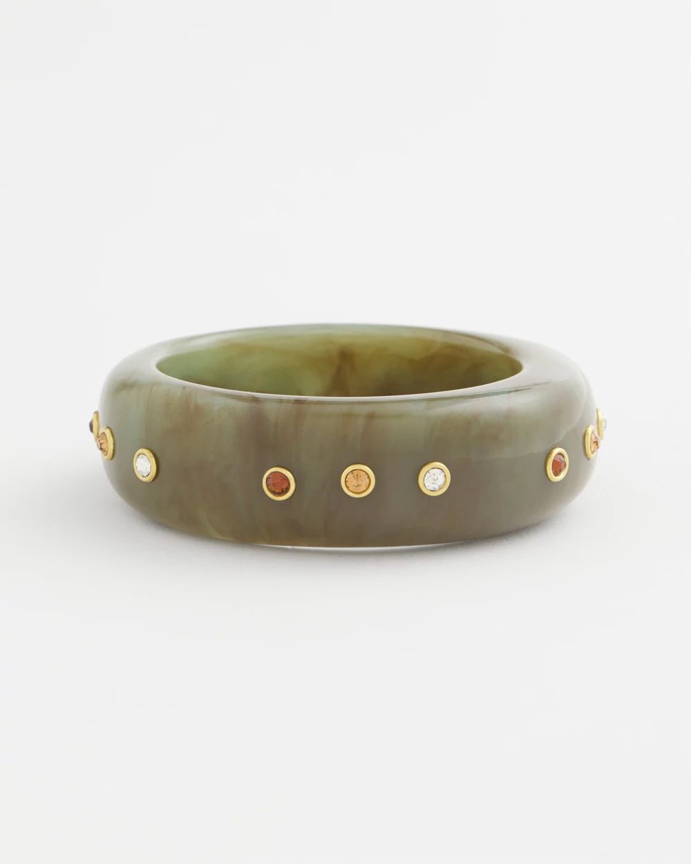 Resin & Cubic Zirconia Bezel Bracelet