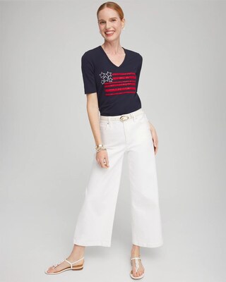 Embellished Flag Tee