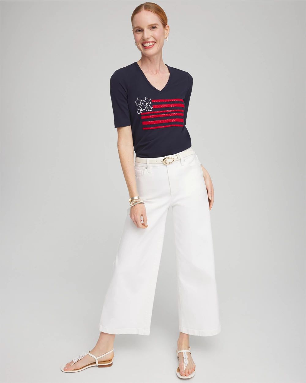 Embellished Flag Tee