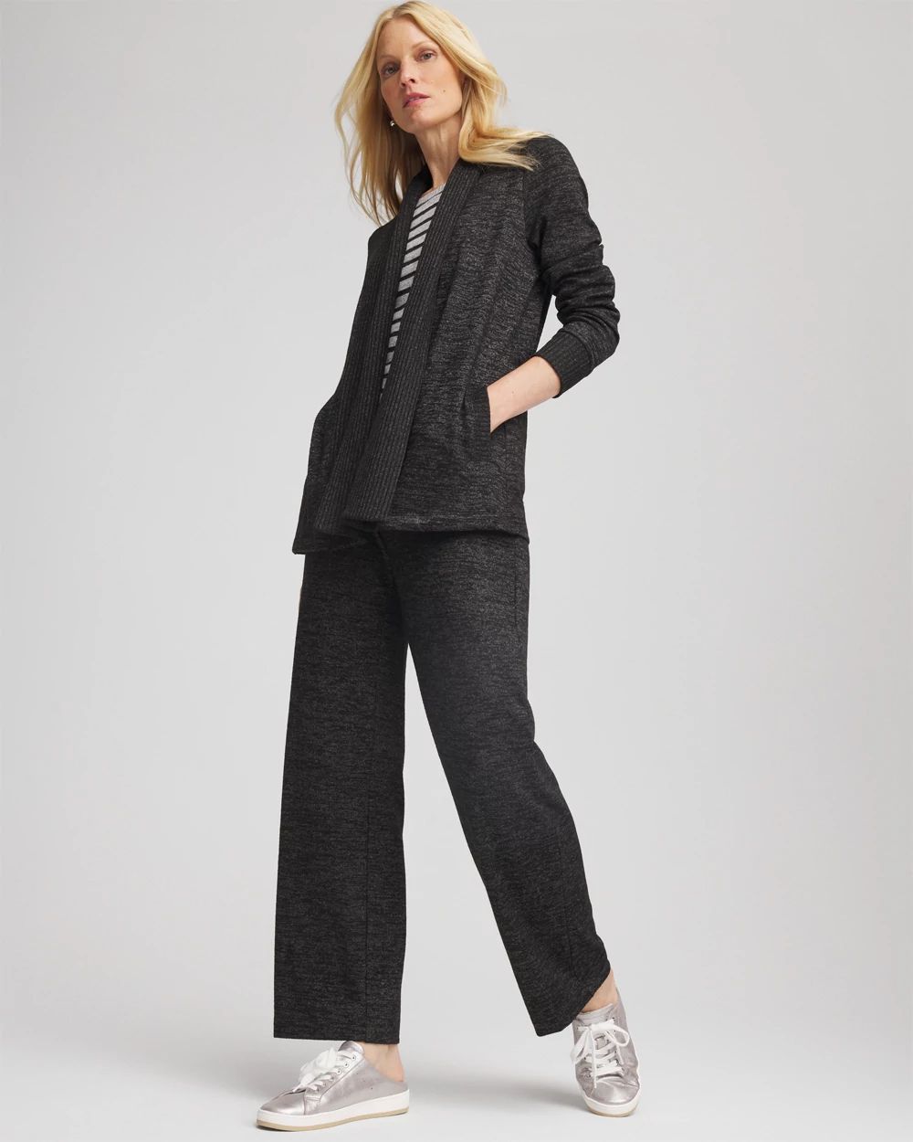 Zenergy® Rib-Trim Long Cardigan click to view larger image.