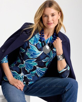 Artisanal Pima Cotton 3/4 Sleeve Tee click to view larger image.