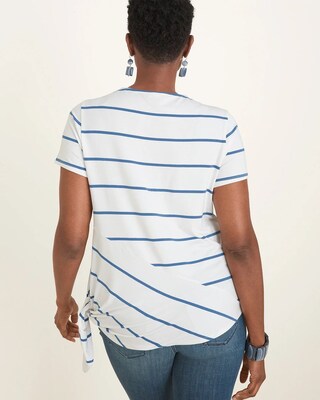 Striped Side-Tie Tee