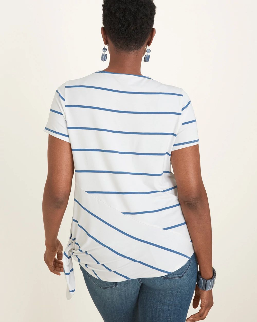 Striped Side-Tie Tee