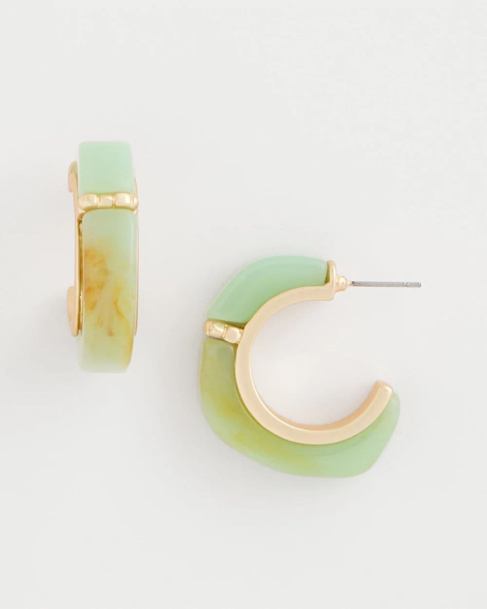 Aqua Tone Hoop Earrings