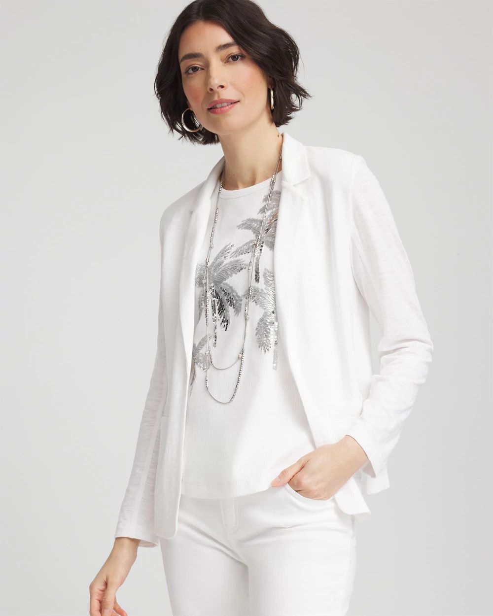 Slub Knit Blazer click to view larger image.