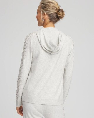 Zenergy® Luxe Cashmere Blend Rhinestone Hoodie