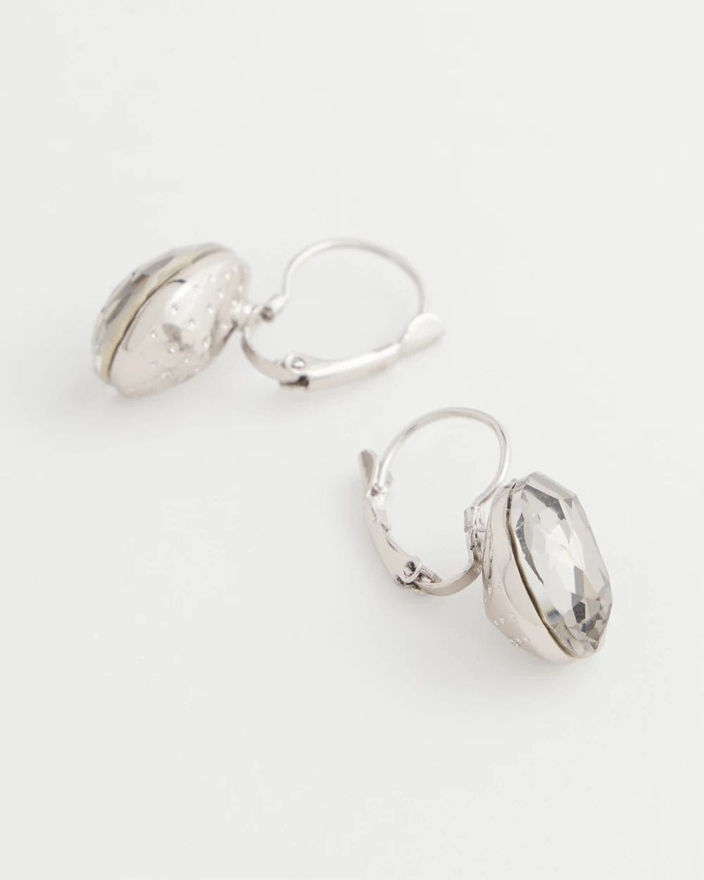 Hematite Gem Teardrop Earrings click to view larger image.