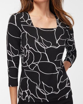 Touch of Cool Lines Square Neck Tee