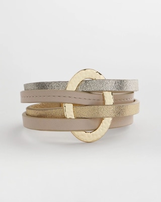 Multistrand Leather Magnetic Bracelet