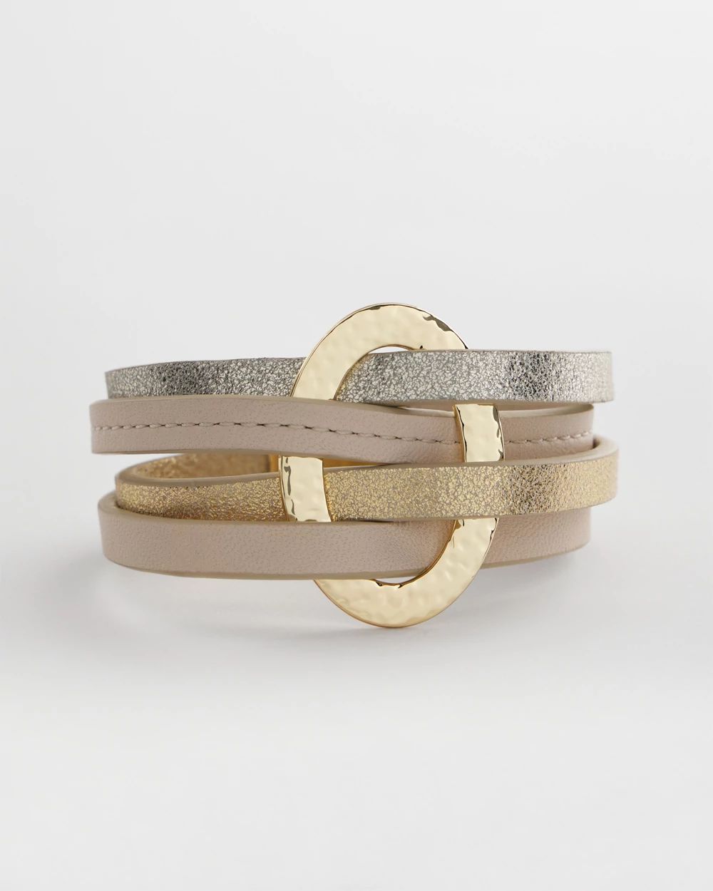 Multistrand Leather Magnetic Bracelet