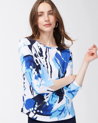 Floral 3/4 Sleeve Perfect Tee