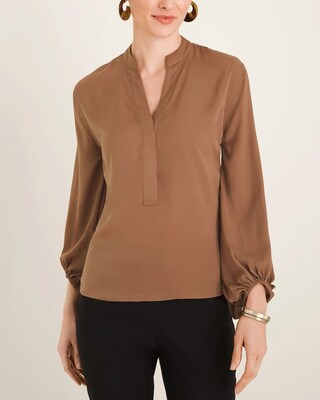 Bishop-Sleeve Blouse