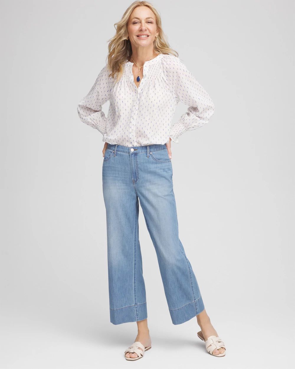 Wide Cropped Summer Jeans
