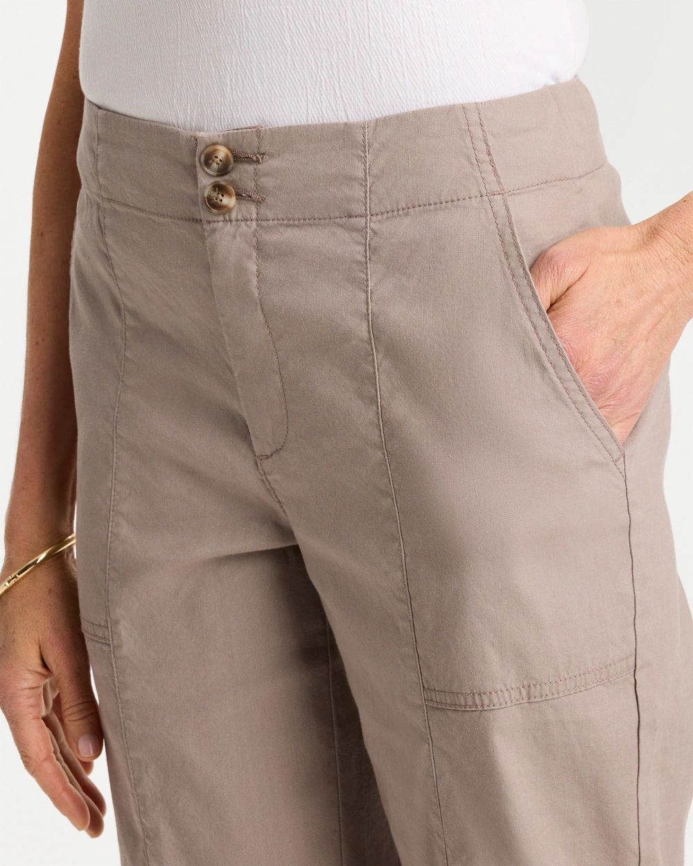 Relaxed Linen Crop Pant click to view larger image.