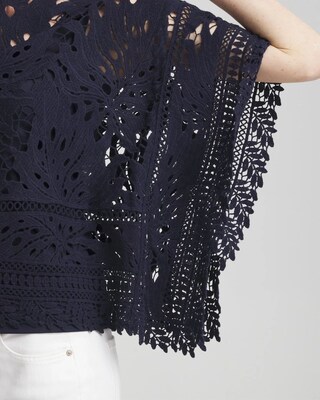Lace Crochet Poncho click to view larger image.