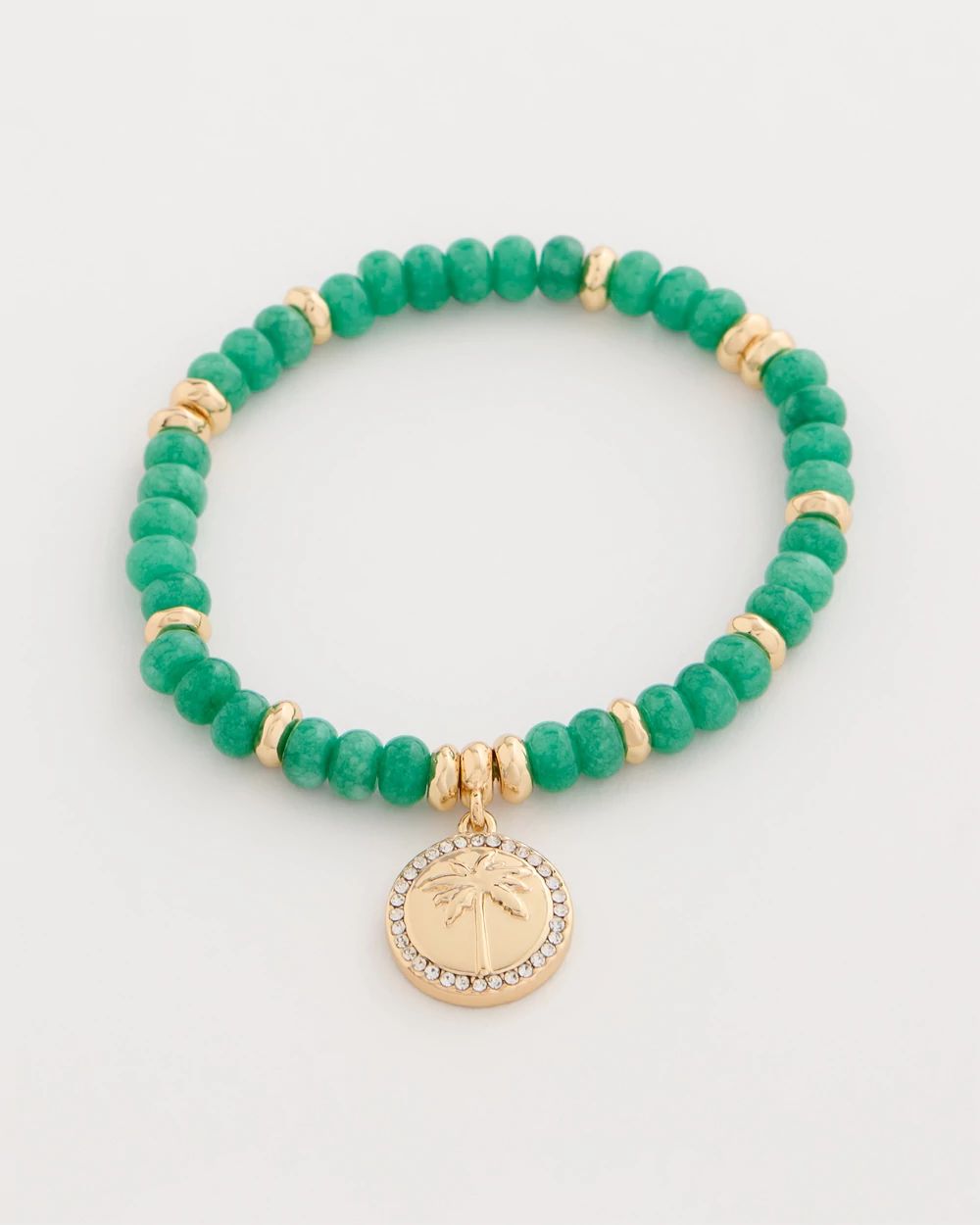 Genuine Jade Charm Stretch Bracelet