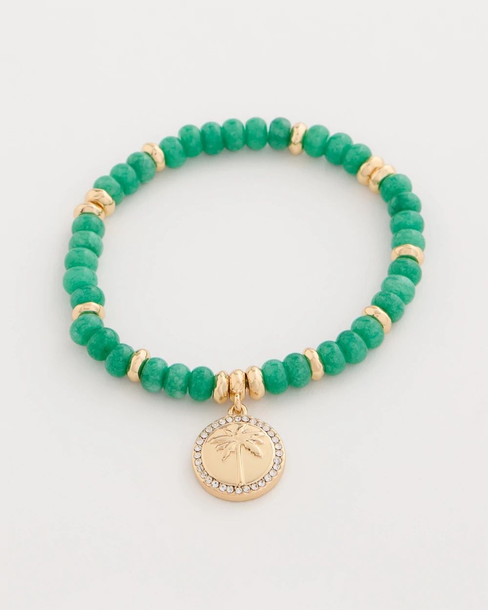 Genuine Jade Charm Stretch Bracelet