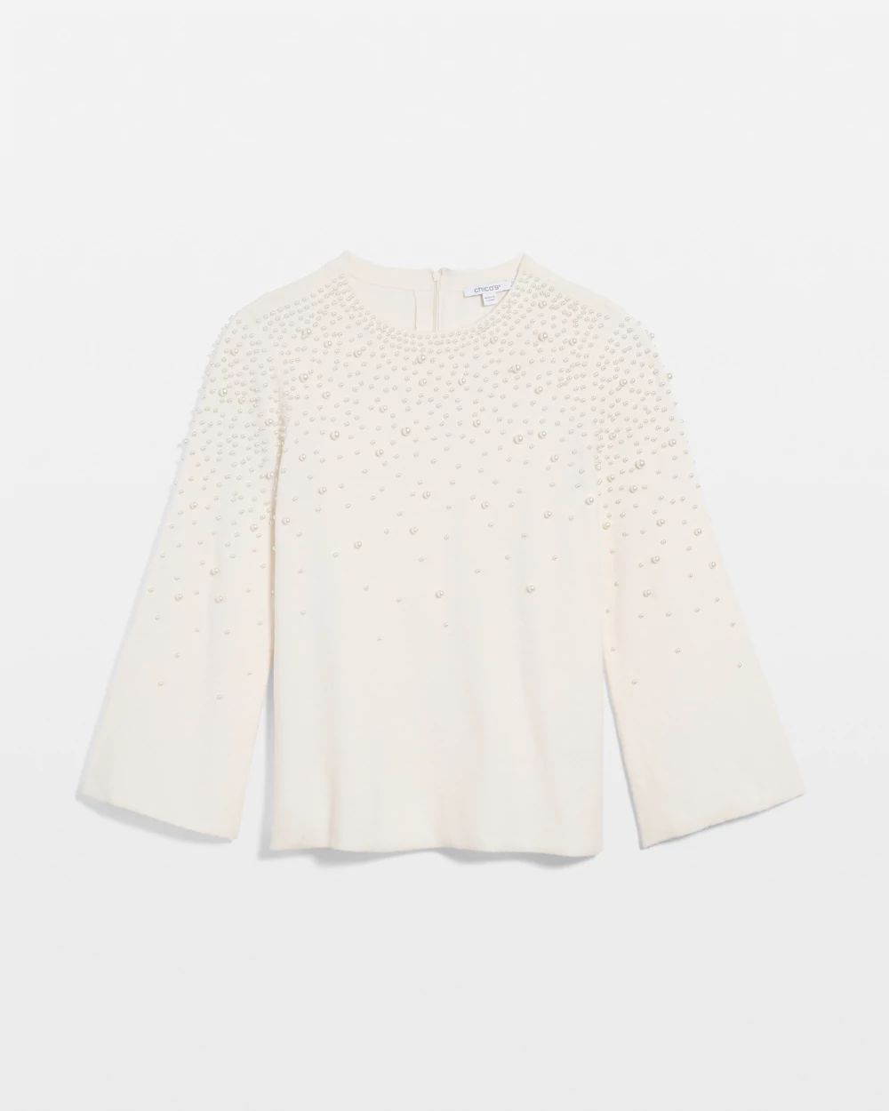 Faux Pearl Cashmere Blend Sweater