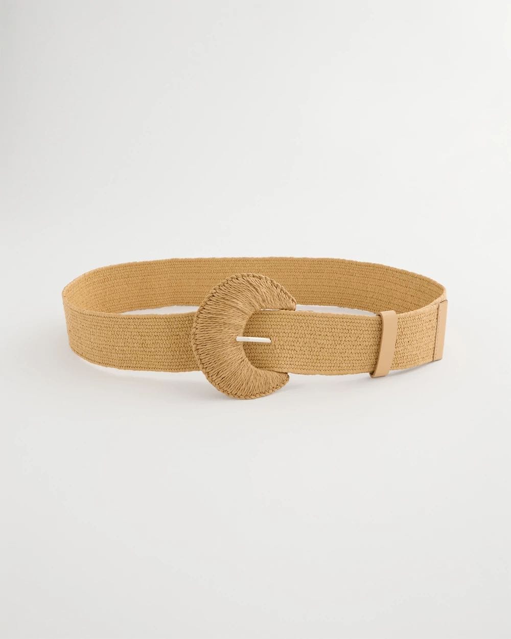 Raffia Wrapped Stretch Belt