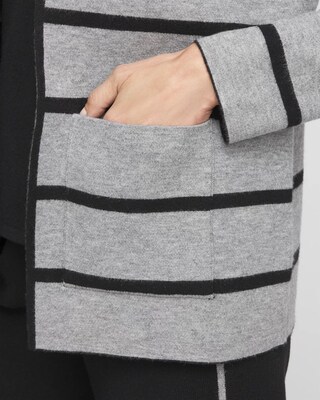 Zenergy® Luxe Reversible Stripe Cardigan click to view larger image.