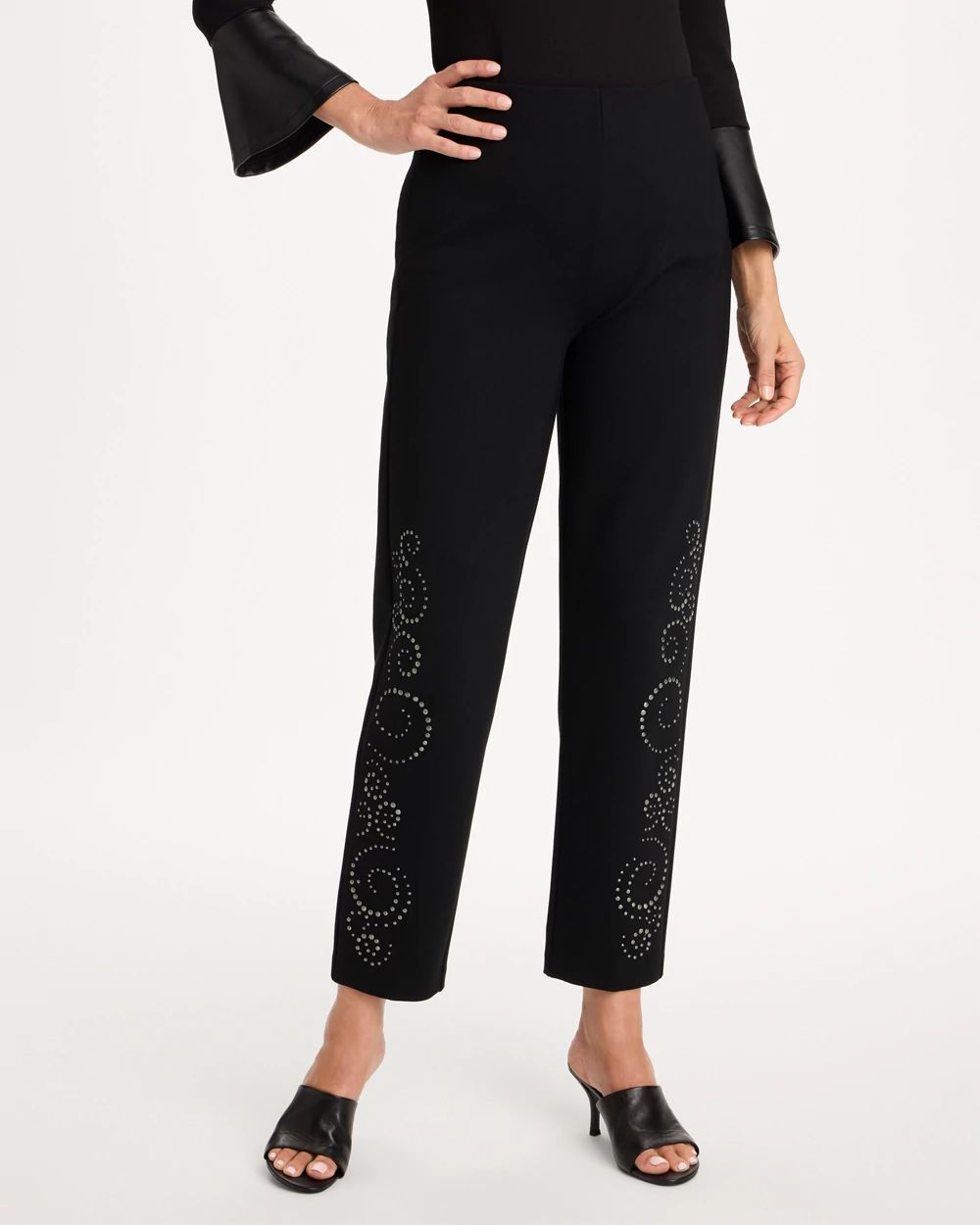 Juliet Embellished Tapered Ankle Pants click to view larger image.