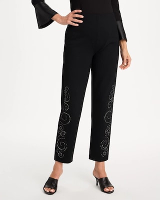 Juliet Embellished Tapered Ankle Pants click to view larger image.