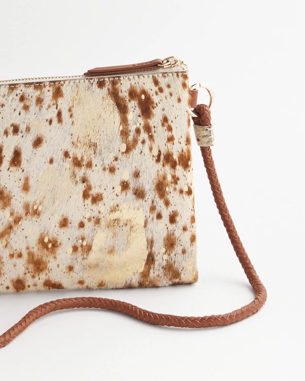 Cow-Print-Motif Convertible Bag