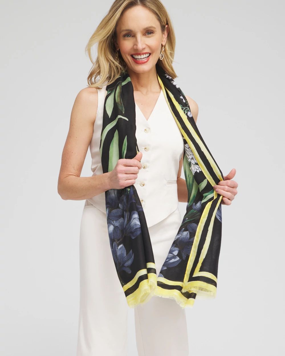 Floral Oblong Scarf