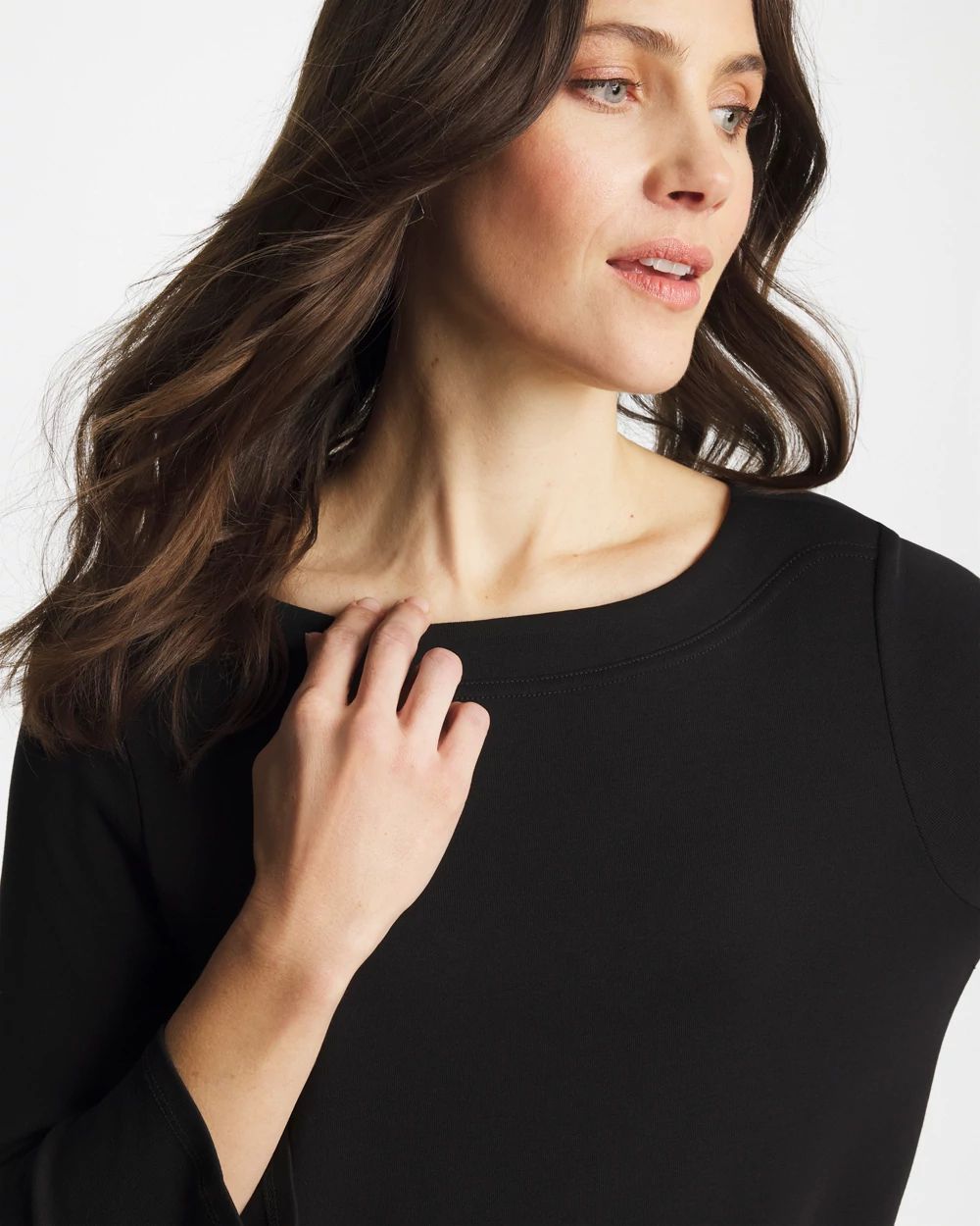 Pima 3/4 Sleeve Tee click to view larger image.