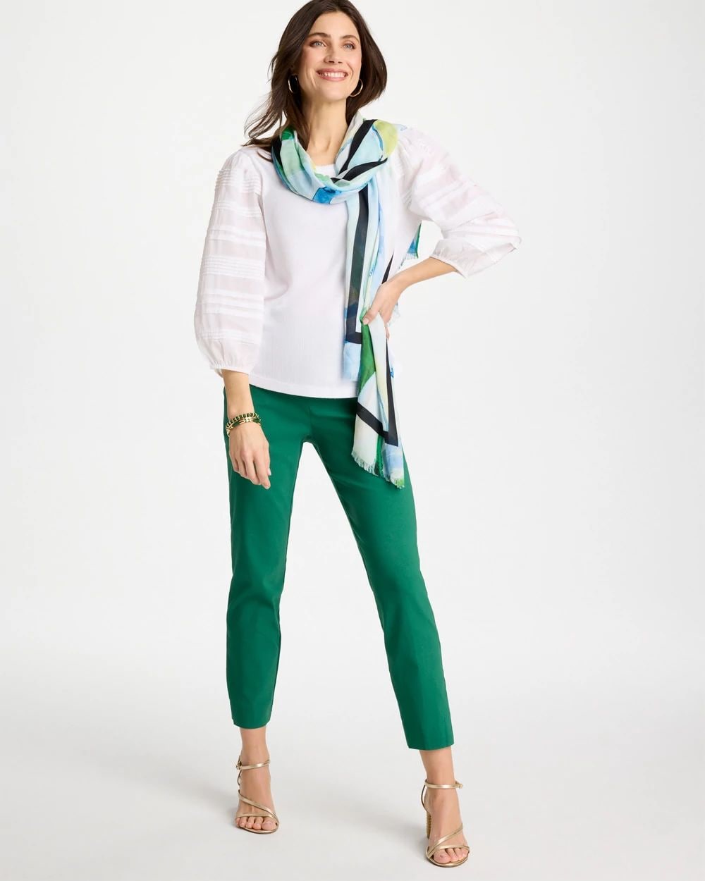 Pintuck Puff Sleeve Tee click to view larger image.