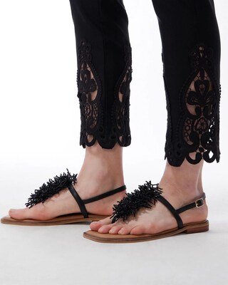 Brigitte Crochet Slim Ankle Pants