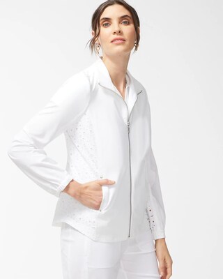 Zenergy Neema White Eyelet Jacket