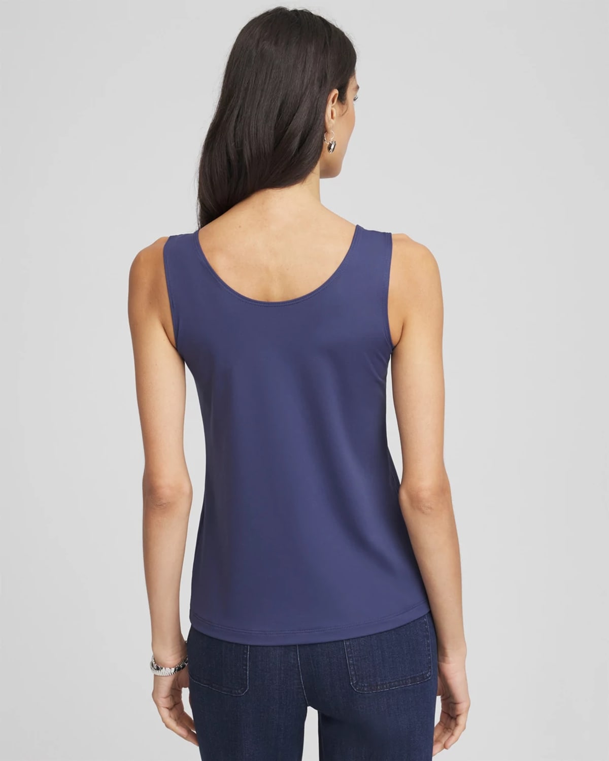 Chico's Microfiber Tank In Indigo Sky In Blue