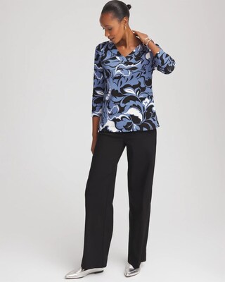 Pima Cotton Floral 3/4 Sleeve Tee click to view larger image.