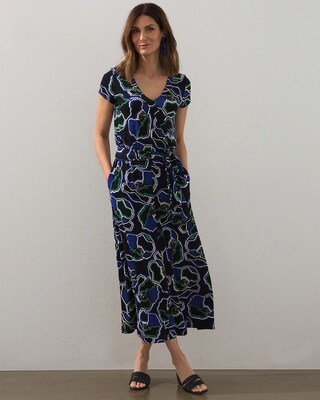 Travelers Floral Wrap Dress