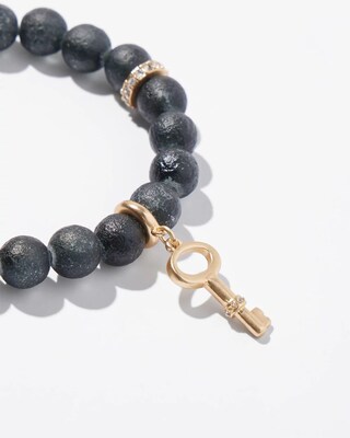 Key Dangle Stretch Bracelet