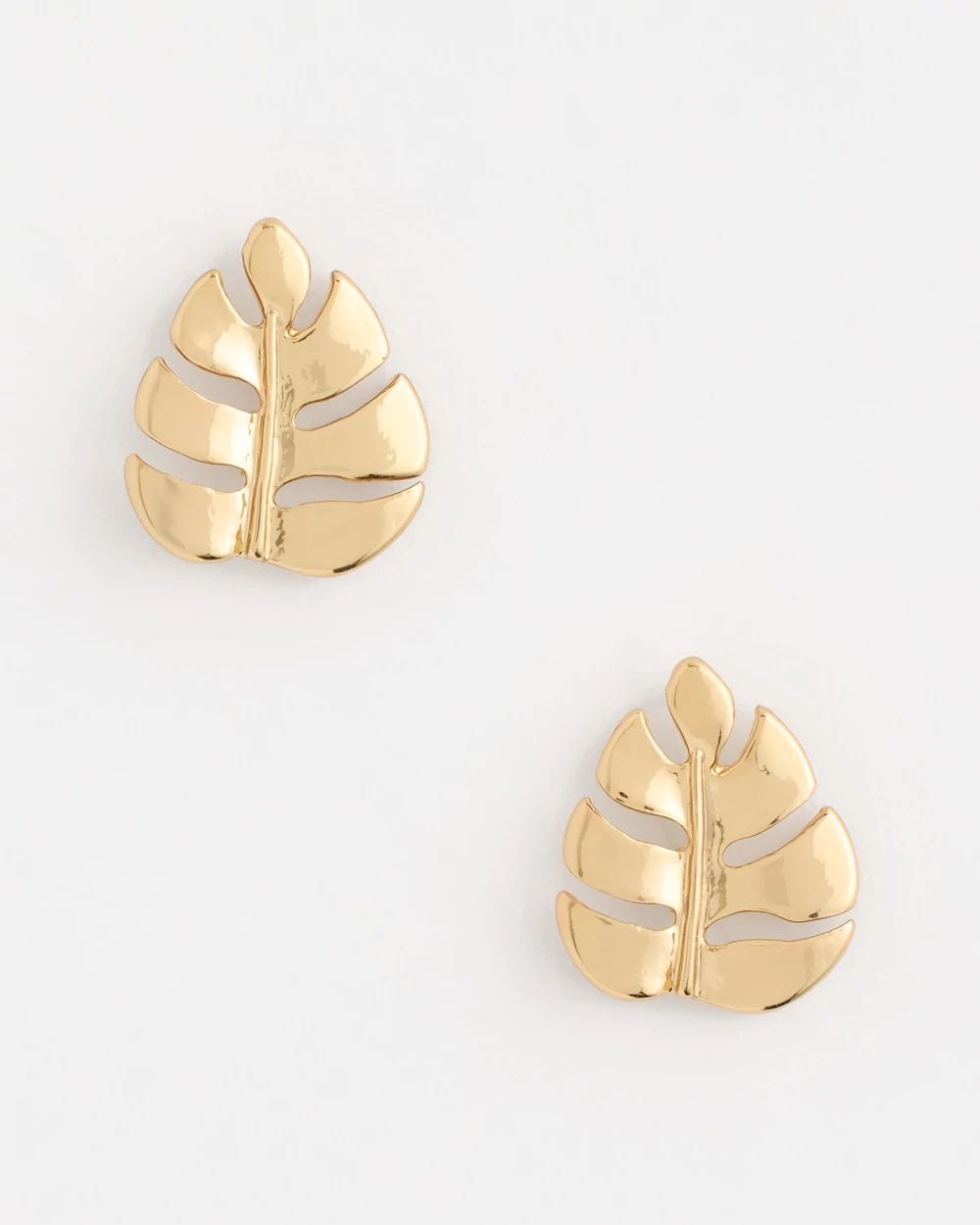 Palm Frond Stud Earrings