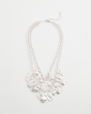 Double Square Charm Pendant Necklace