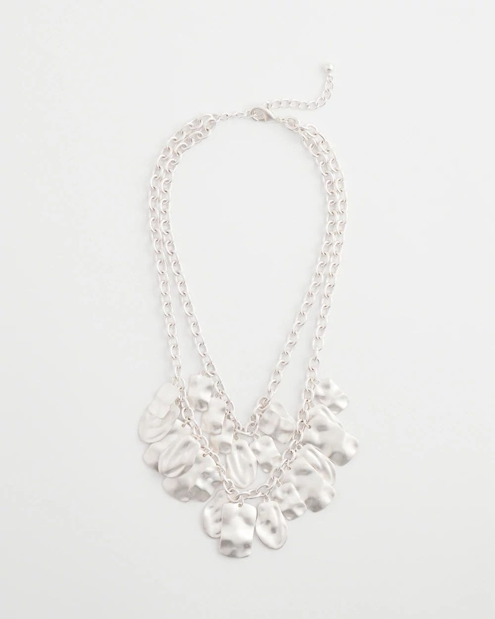 Double Square Charm Pendant Necklace