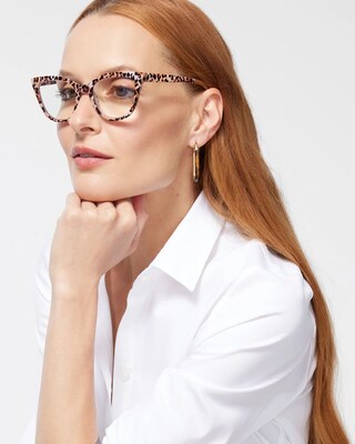 Animal Print Cateye Readers
