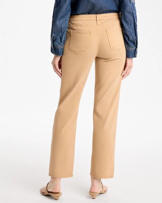 Studded Girlfriend Straight Ankle Jeans click to view larger image.