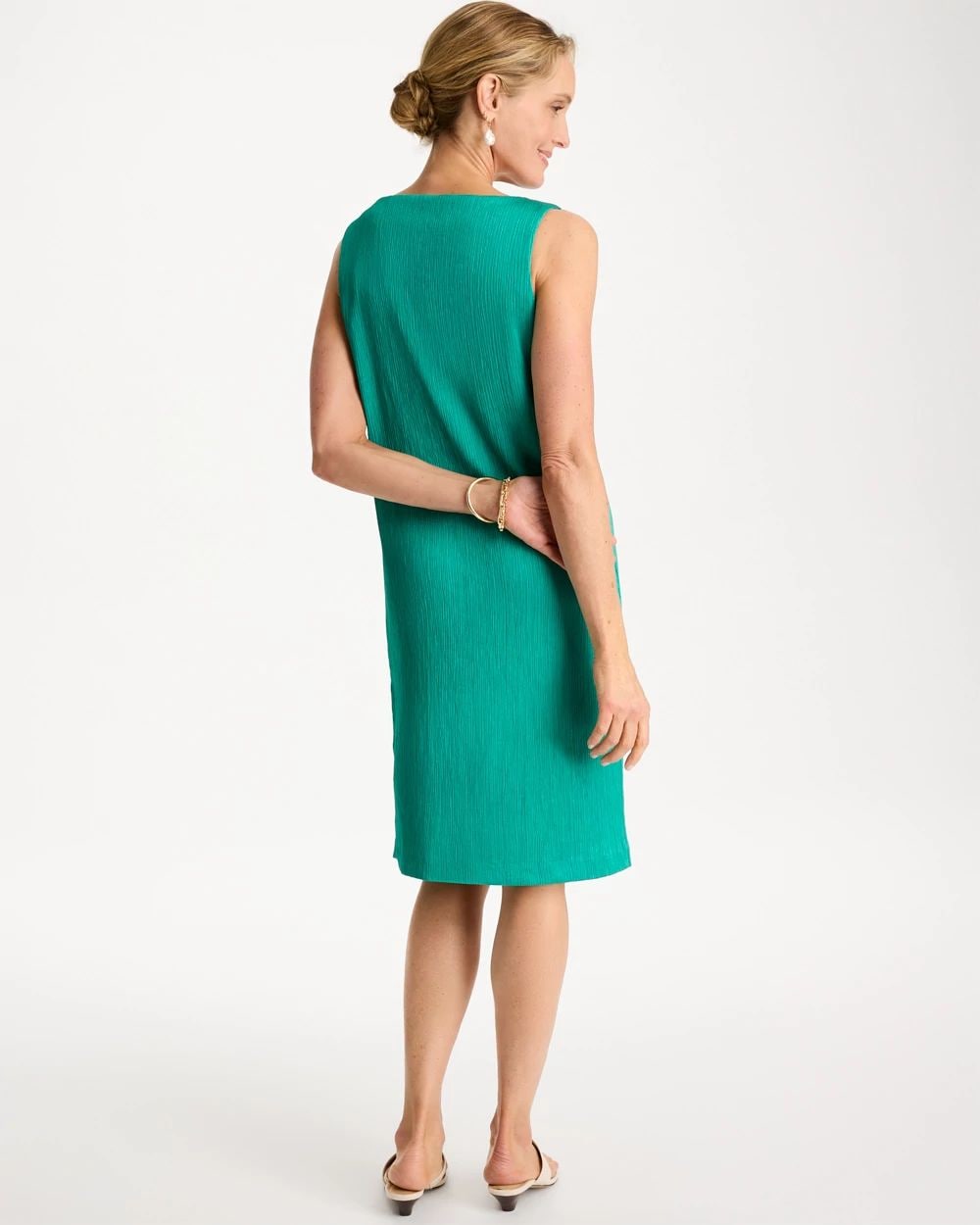 Travelers™ Crinkled Satin Tank Dress click to view larger image.