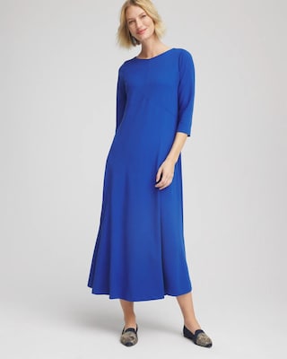 Seamed Crepe Maxi Dress