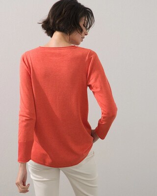 Rib Cuff Crewneck Pullover Sweater