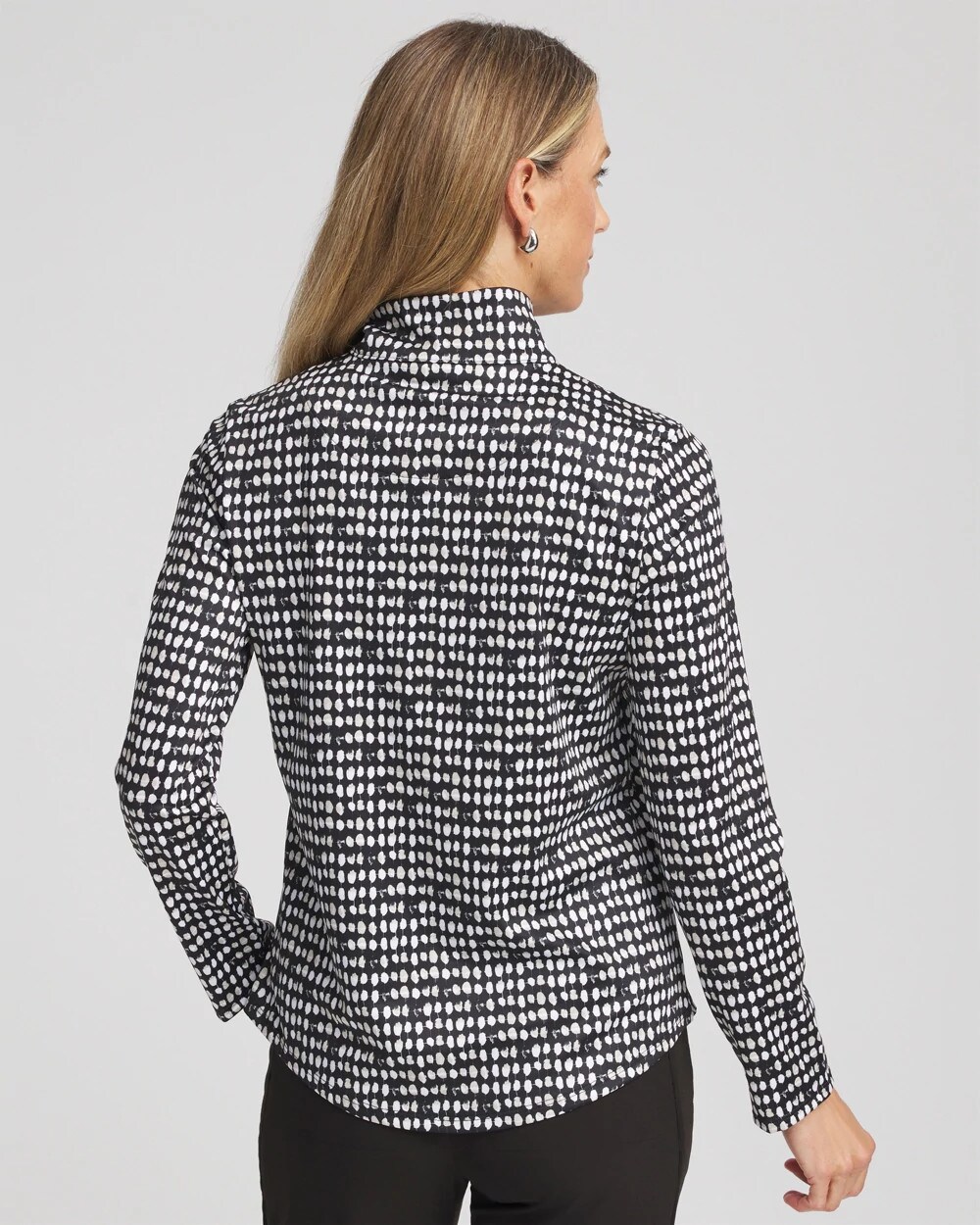 Zenergy® UPF Printed Half-Zip Mockneck Top