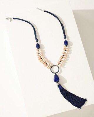 Faux Shell Tassel Necklace