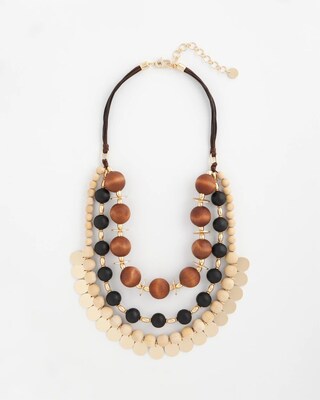 Chico's Originals Layered Wood Necklace