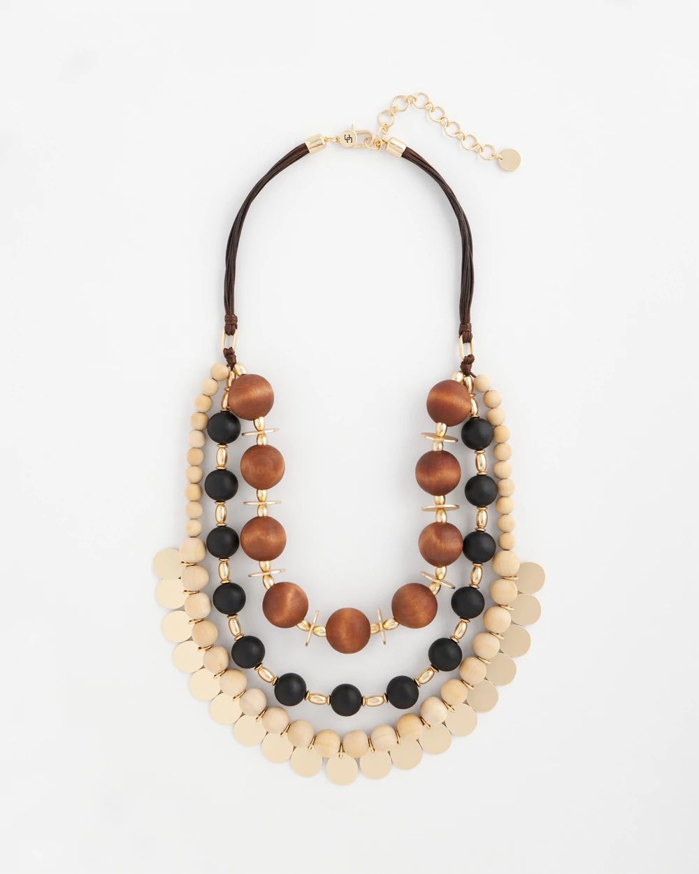 Chico's Originals Layered Wood Necklace