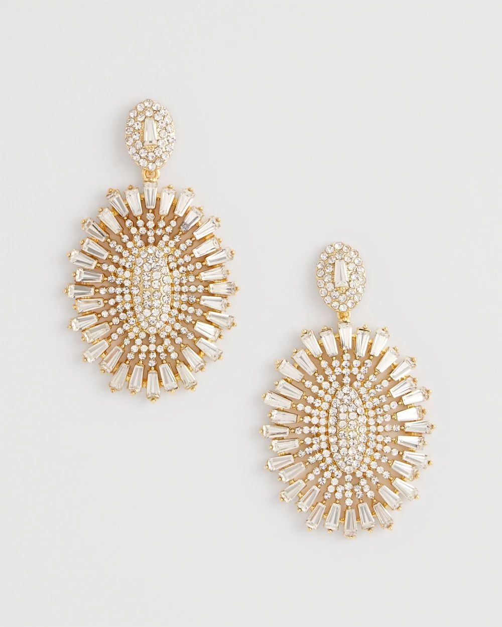 Starburst Crystal Drop Earrings
