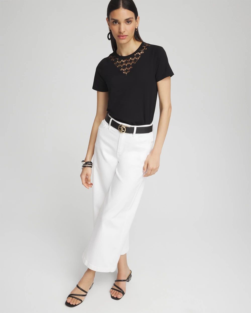 Eyelet Detail Top